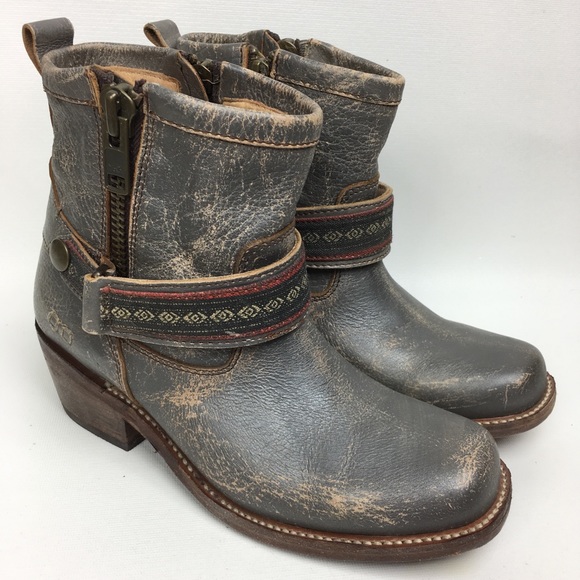 Bed Stu Shoes - NWOB BED STÜ Gray Distressed Leather Boots